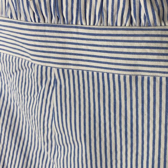 J. Crew Blue Seersucker Ruffle High Waisted Shorts - Picture 13 of 13